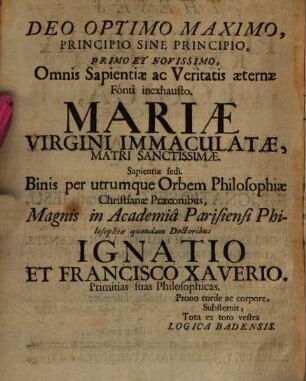 Theses ex philosophia rationali s. logica