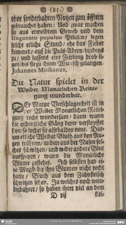 Die Natur spielet in der Weiber Monatlichen Reinigung wunderbar