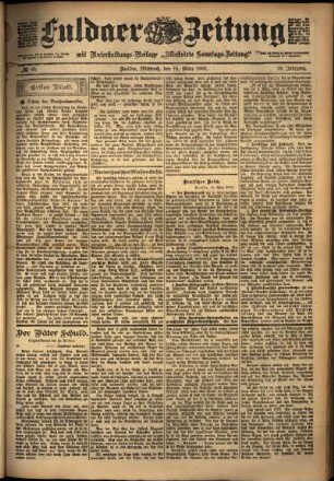 Erste Ausgabe vom Mittwoch, den 19. März 1902.