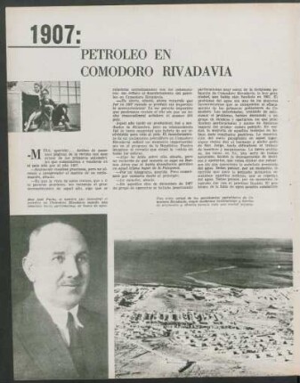 1907: Petroleo en Comodoro Rivadavia