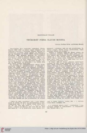 36: Twórczość późna Claude Moneta