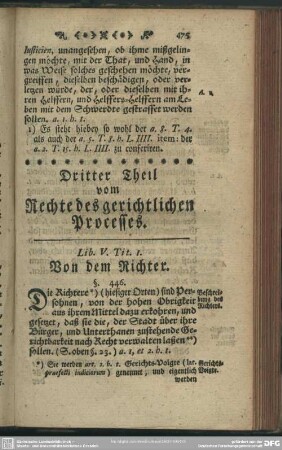 Dritter Theil vom Rechte des gerichtlichen Processes
