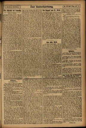 Zweite Ausgabe vom Freitag, den 01. August 1924.