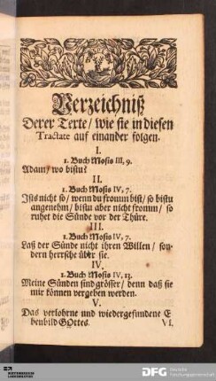 Verzeichniß [...]
