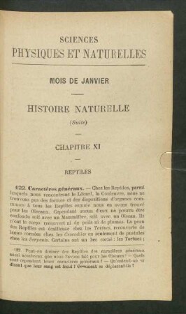 Sciences physiques et naturelles