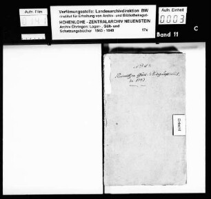 Gült- und Schatzungsbuch über Neureut, renoviert durch Johann Philipp Heinrich Engel.
