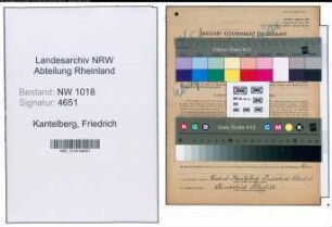 Entnazifizierung Friedrich Kantelberg , geb. 09.02.1877 (Dachdeckermeister)