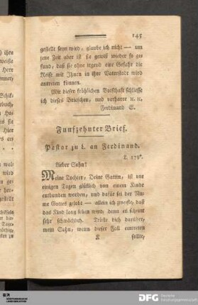 Funfzehnter Brief.