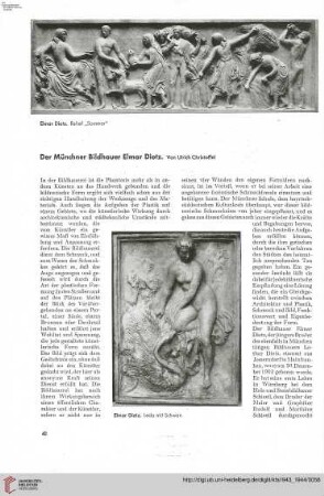 59: Der Münchner Bildhauer Elmar Dietz