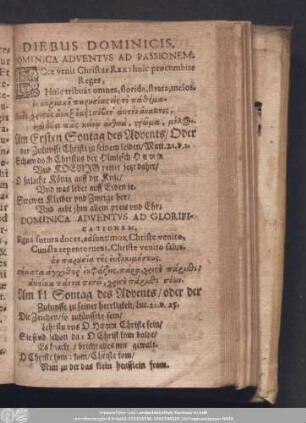 Diebus Dominicis. Dominica Adventus Ad Passionem.