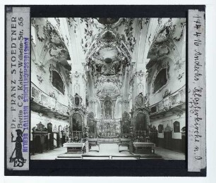 Andechs, Klosterkirche : Innenansicht, Blick nach O