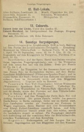 14. Sonstige Vergnügungen