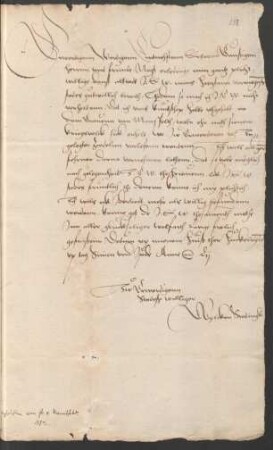 Brief an den Domdechant und das Domkapitel zu Münster, mit Nachrichten über den Grafen von Mansfeld, Huis thor Huckelryten 28.10.1552