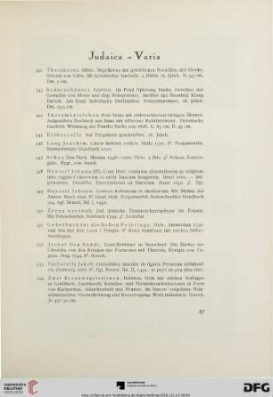 Judaica- Varia (Nr. 542-559)