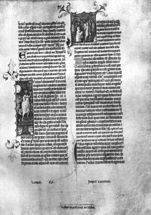 Liber Viaticus des Johannes von Neumarkt — Initiale I(N) mit dem auferstehenden Christus, Folio 147 recto
