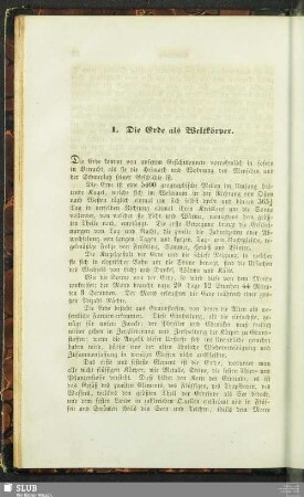 I. Die Erde als Weltkörper