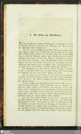 I. Die Erde als Weltkörper