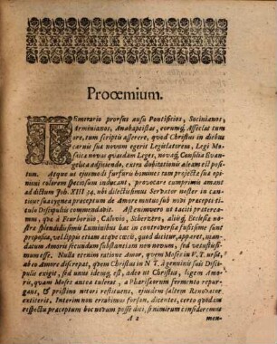 Amorem sui ipsius, velut exemplar amoris proximi, ex Matth. XXII, 39.