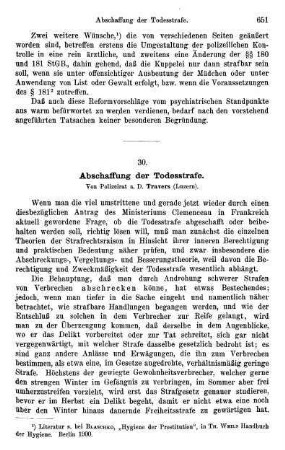 651-656, Abschaffung der Todesstrafe
