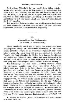 651-656, Abschaffung der Todesstrafe