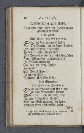 Vorbereitung zum Tode.