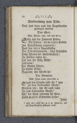 Vorbereitung zum Tode.