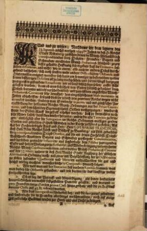 Müntz-Probations-Abschied, Der Drey im Müntz-Wesen correspondirenden Löbl. Cräyse Francken, Bayern und Schwaben, de Dato Augspurg, den 4. May./24. Apr. 1694.