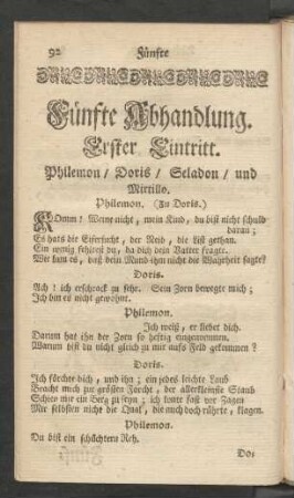 Fünfte Abhandlung.