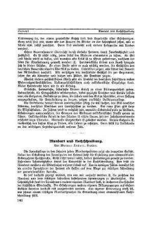 Mundart und Rechtschreibung