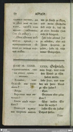 razgovor' XXXII