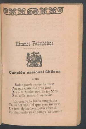 Canción nacional chilena