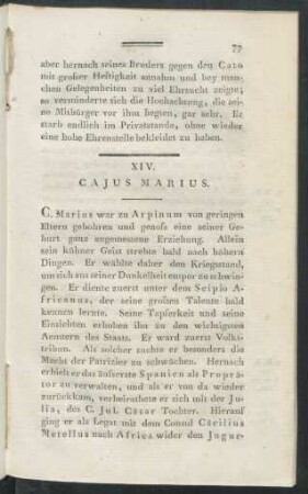 XIV. Cajus Marius