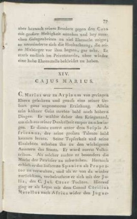 XIV. Cajus Marius