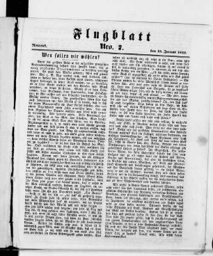 Flugblatt. 1849-1849