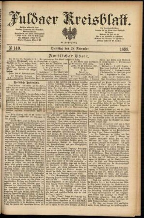 Ausgabe vom Dienstag, den 28. November 1899.