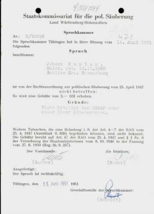 Kaplan, Johann