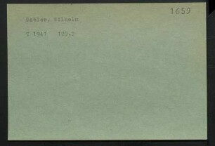Gabler, Wilhelm