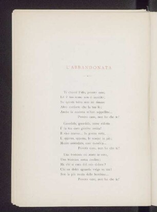L' abbandonata