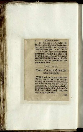 Titul. XLIX. Von der Tax und belohnung des Hoffgerichts Cantzley