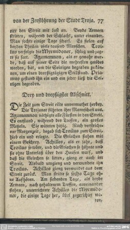 Drey und dreyßigster Abschnitt