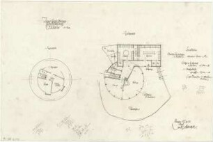 Gsaenger, Gustav; Gräfelfing bei München (Bayern); Tennisclub Grün-Weiß (TC Grün-Weiß) - Grundriss EG, Grundriss DG