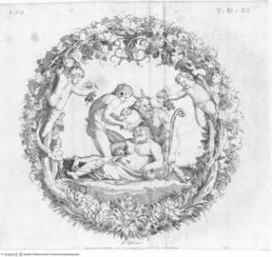 Real Museo Borbonico / descritto ed illustrato da Erasmo Pistolesi, Band 7., Tafel XI. und XII: Bacchanal