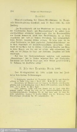 II.2.1 Das Reichsgesetzblatt für 1895 enthält keine das Forstwesen betreffenden Bestimmungen