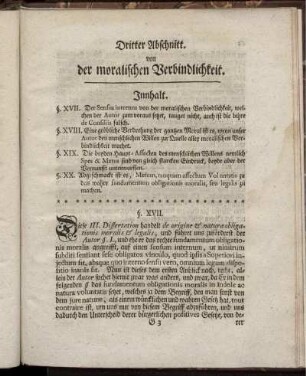 Dritter Abschnitt. Von der moralischen Verbindlichkeit.