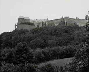 Königstein. Festung. Ansicht von Westen