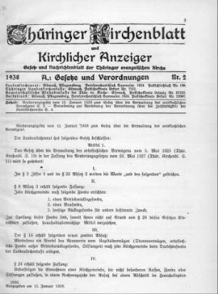 Nr. 2 : 15. Januar 1938
