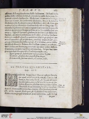 Cap. XVI: De theatro Neapolitano