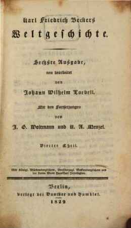 Karl Friedrich Becker's Weltgeschichte. 4