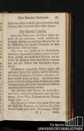 Die Antilles Inseln.