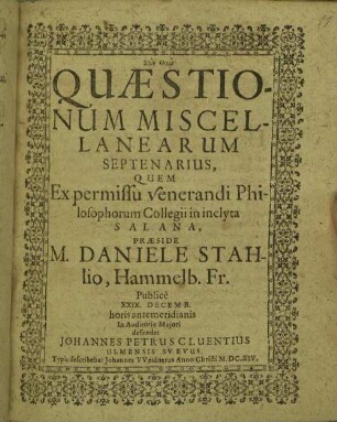 Quaestionum miscellanearum septenarius